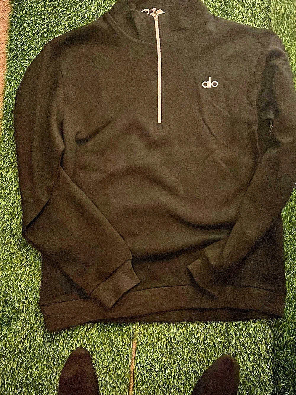 Alo Black Half-Zip Sweatshirt Like New